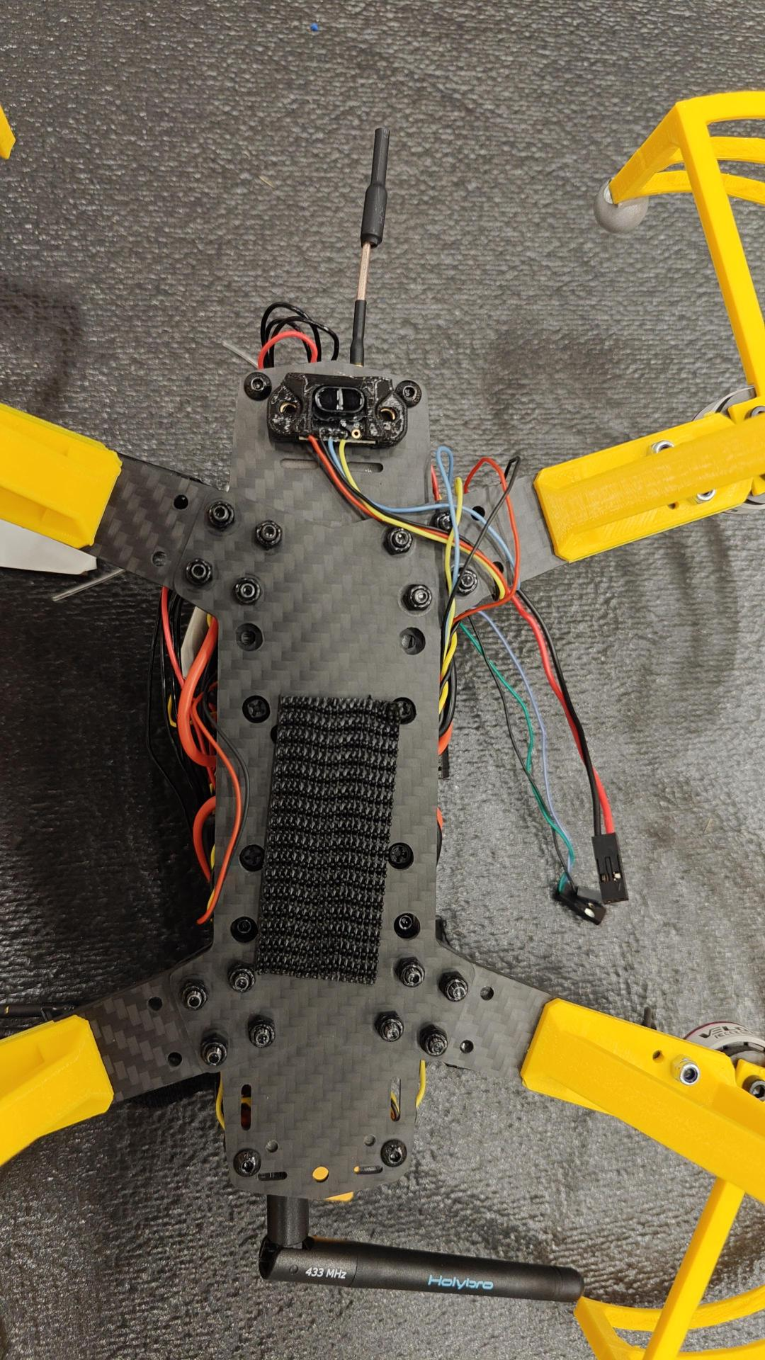 Insert picture of rangefinder in position on drone